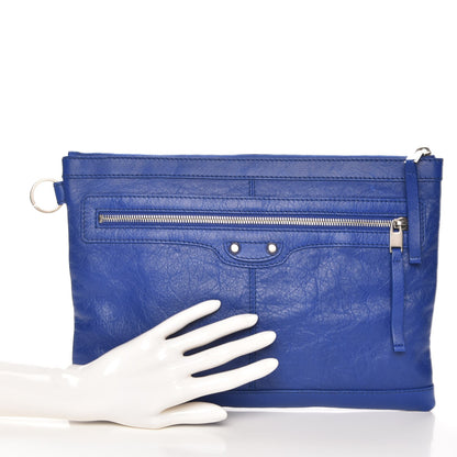 Balenciaga Agneau Arena Classic Hardware Medium Clip Bleu Cobalt 2 of 7