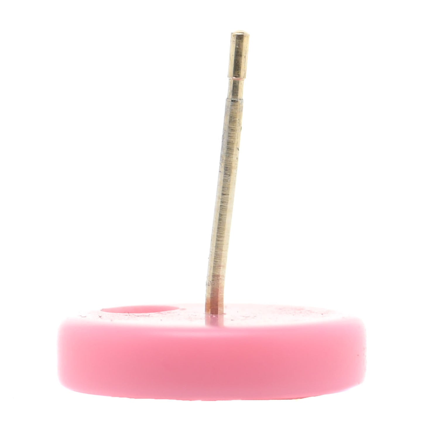 Resin Chain CC Round Earrings Gold Pink