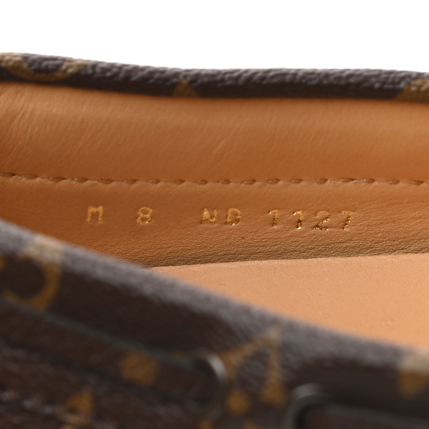 Louis Vuitton Monogram Mens Arizona Car Shoe Moccasin Loafers 8 Macassar 9 of 9
