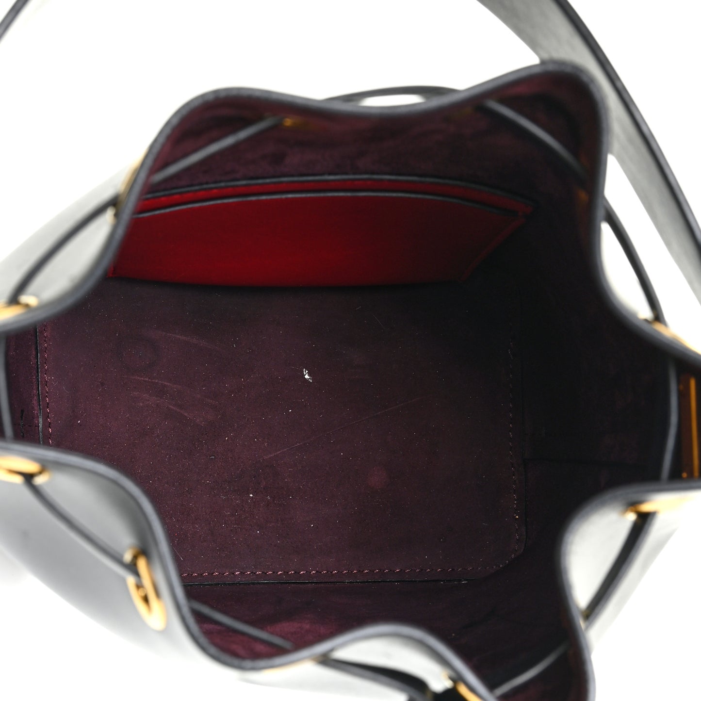 Calfskin Vlogo Walk Bucket Bag Black