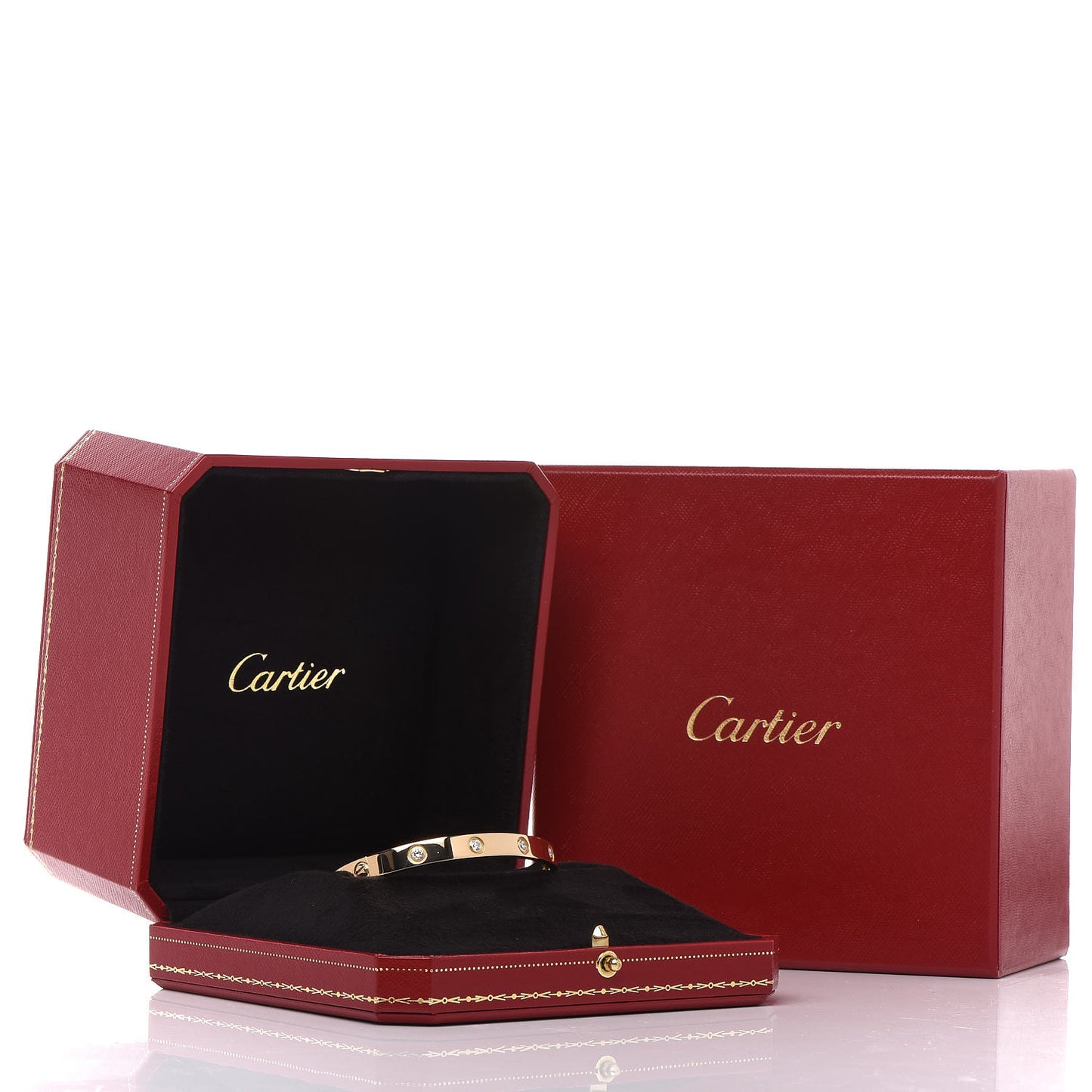18K Yellow Gold 10 Diamond LOVE Bracelet 18