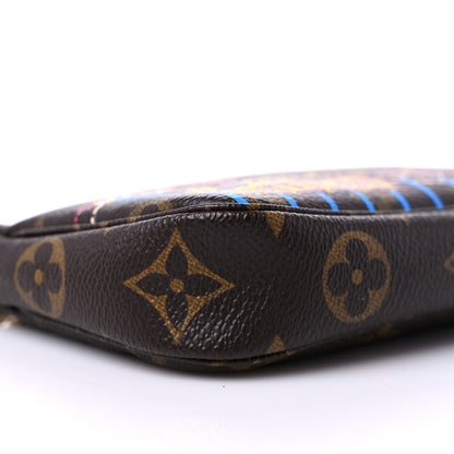Louis Vuitton Monogram 2020 Christmas Animation Roller Coaster Mini Pochette Accessories Pivoine 8 of 11