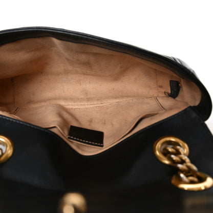 Gucci Calfskin Matelasse Mini GG Marmont Shoulder Bag Black 5 of 10