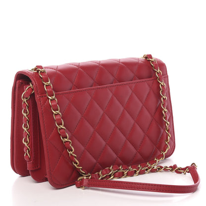 Chanel Calfskin Quilted Single Flap Bag Red 3 of 10