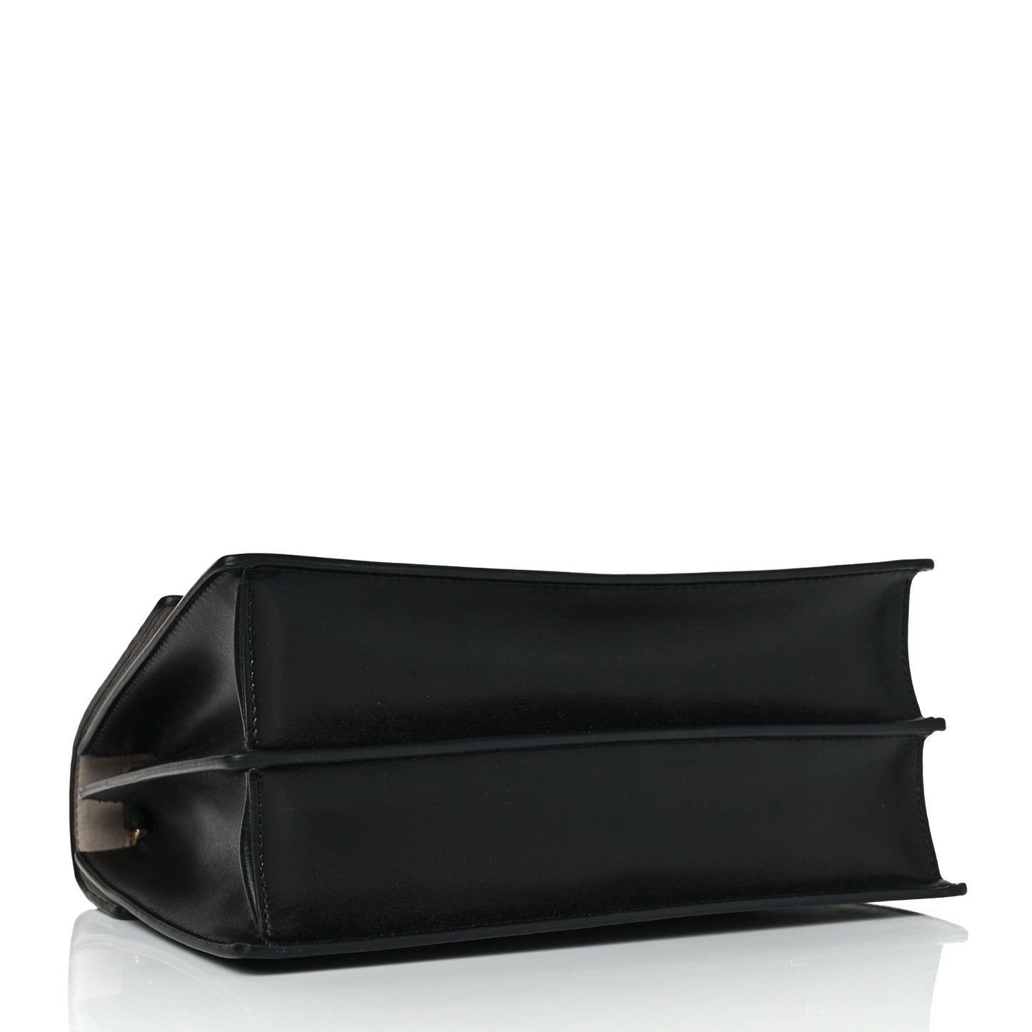 Vitello Liberty Bi-Color FF 1974 Embossed Kan U Shoulder Bag Black Maya