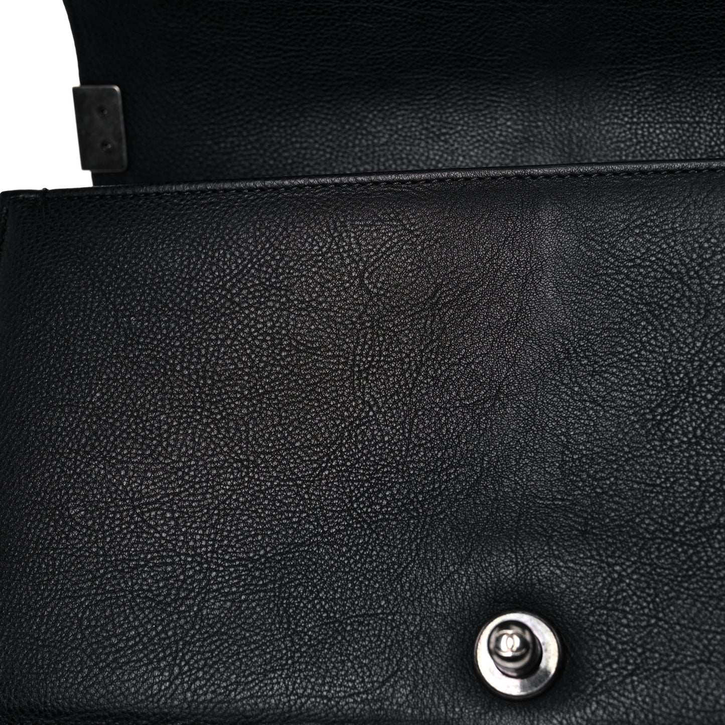 Calfskin Quilted Medium Boy Flap Black