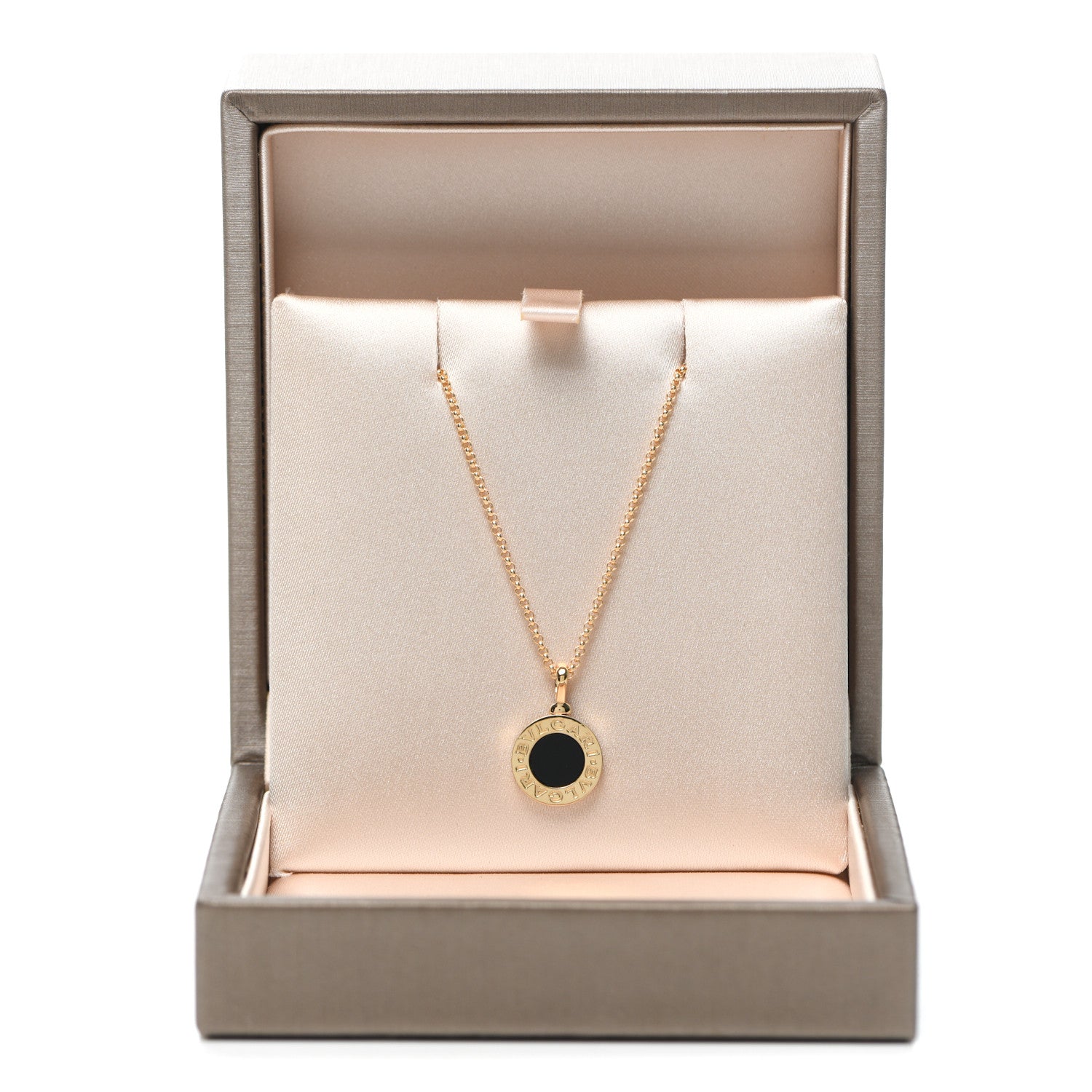 Bulgari 18K Yellow Gold Black Onyx BVLGARI BVLGARI Pendant Necklace 6 of 6