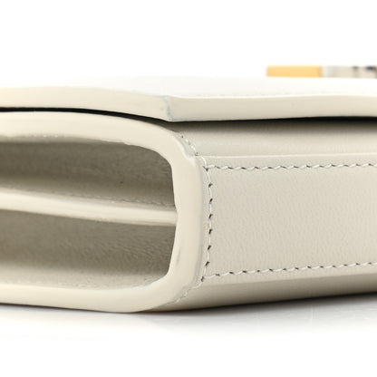 Saint Laurent SAINT LAURENT Smooth Calfskin Tri-Metal Cassandre Wallet On Chain WOC Crema Soft 12 of 12