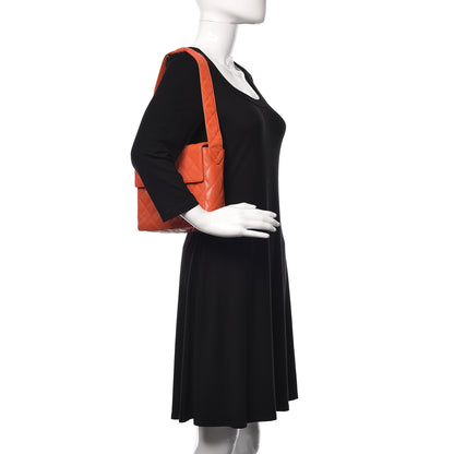 Chanel Caviar Quilted Shoulder Bag Orange 2 of 17