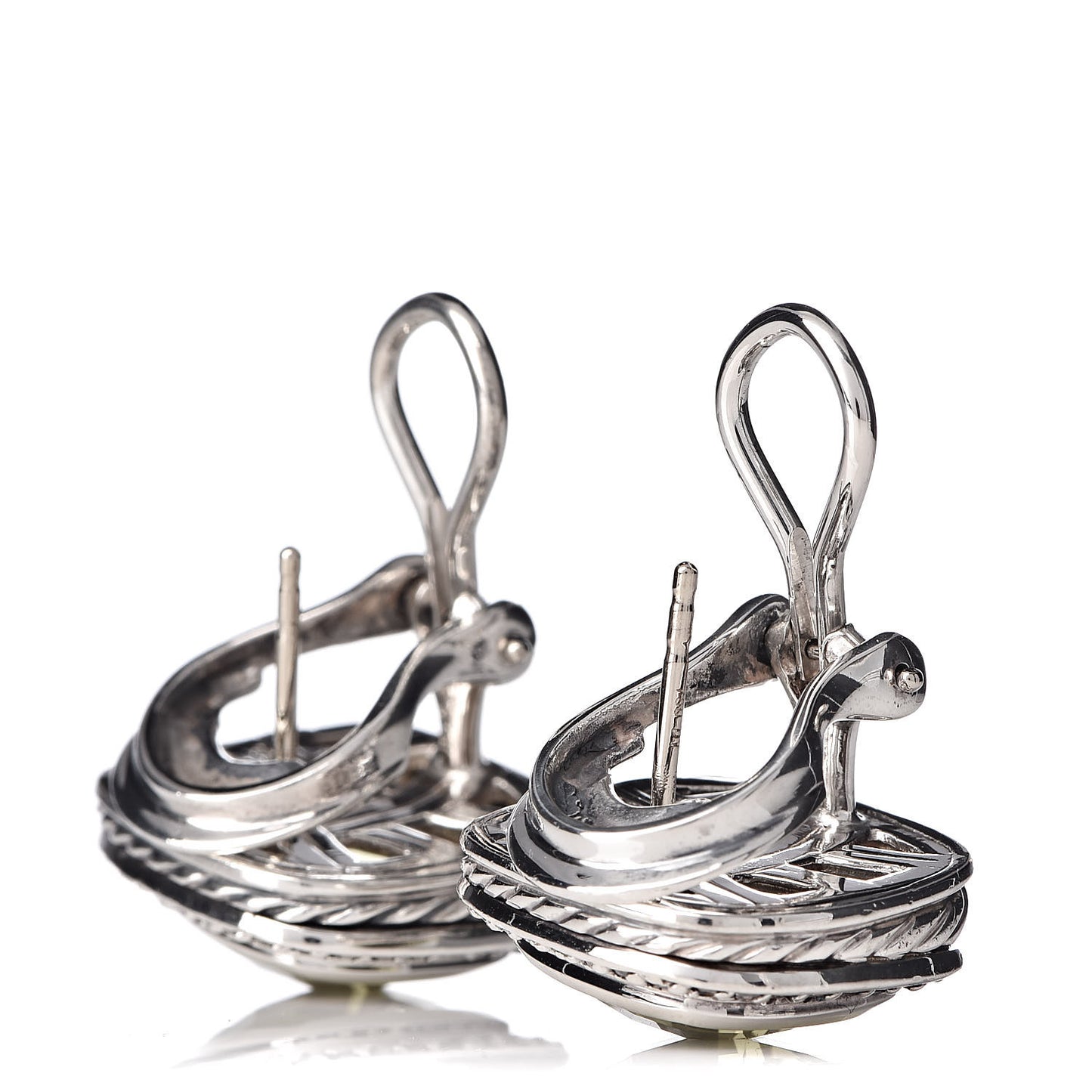 Sterling Silver Diamond Lemon Quartz 11mm Albion Earrings