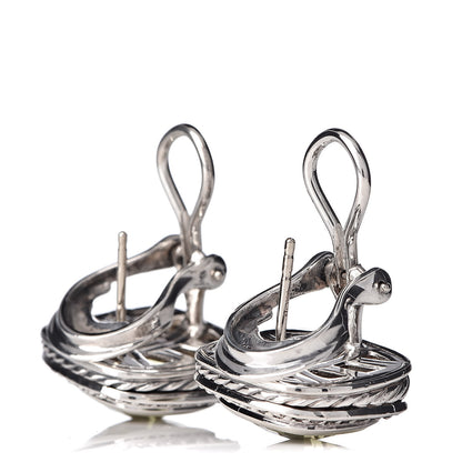 David Yurman Sterling Silver Diamond Lemon Quartz 11mm Albion Earrings 3 of 4