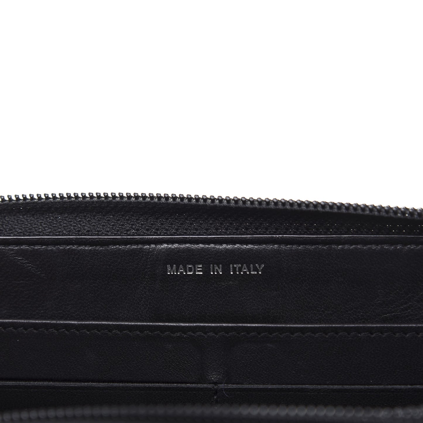 Lambskin Quilted Boy Zip Around Wallet Black