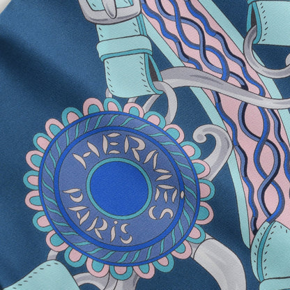 Hermes Silk Festival des Amazones Maxi Twilly Marine Turquoise Rose 6 of 6