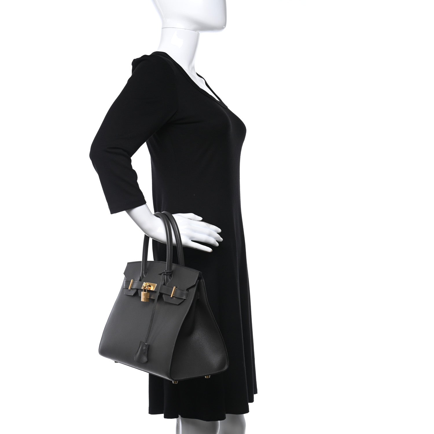 Hermes Grained Monsieur Birkin Sellier 30 Graphite 2 of 10