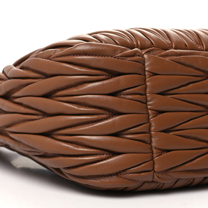 Miu Miu Nappa Matelasse Wander Large Hobo Cognac 8 of 9