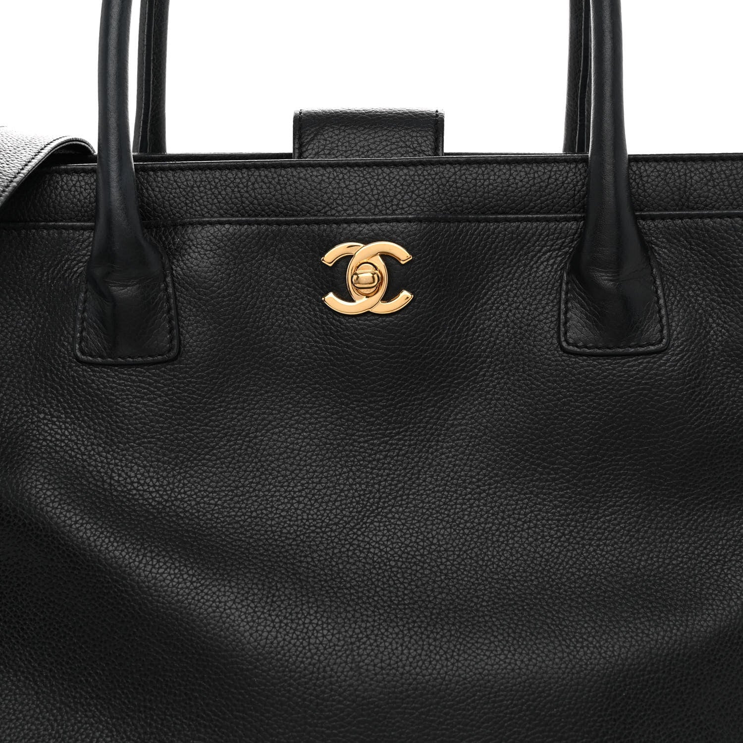 Chanel Calfskin Cerf Executive Shopper Tote Black 8 of 10