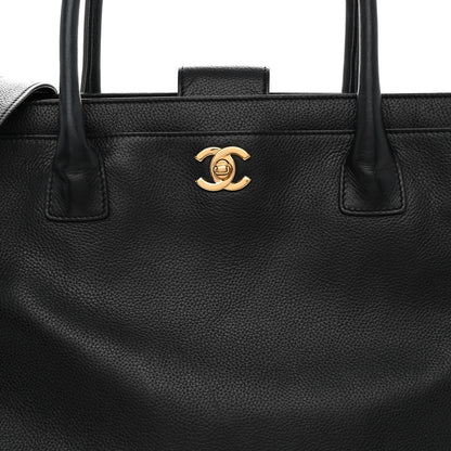 Chanel Calfskin Cerf Executive Shopper Tote Black 8 of 10