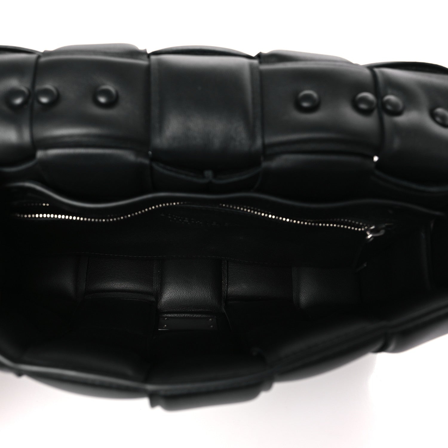 Bottega Veneta Lambskin Maxi Intreccio Padded Chain Cassette Crossbody Bag Black 5 of 8
