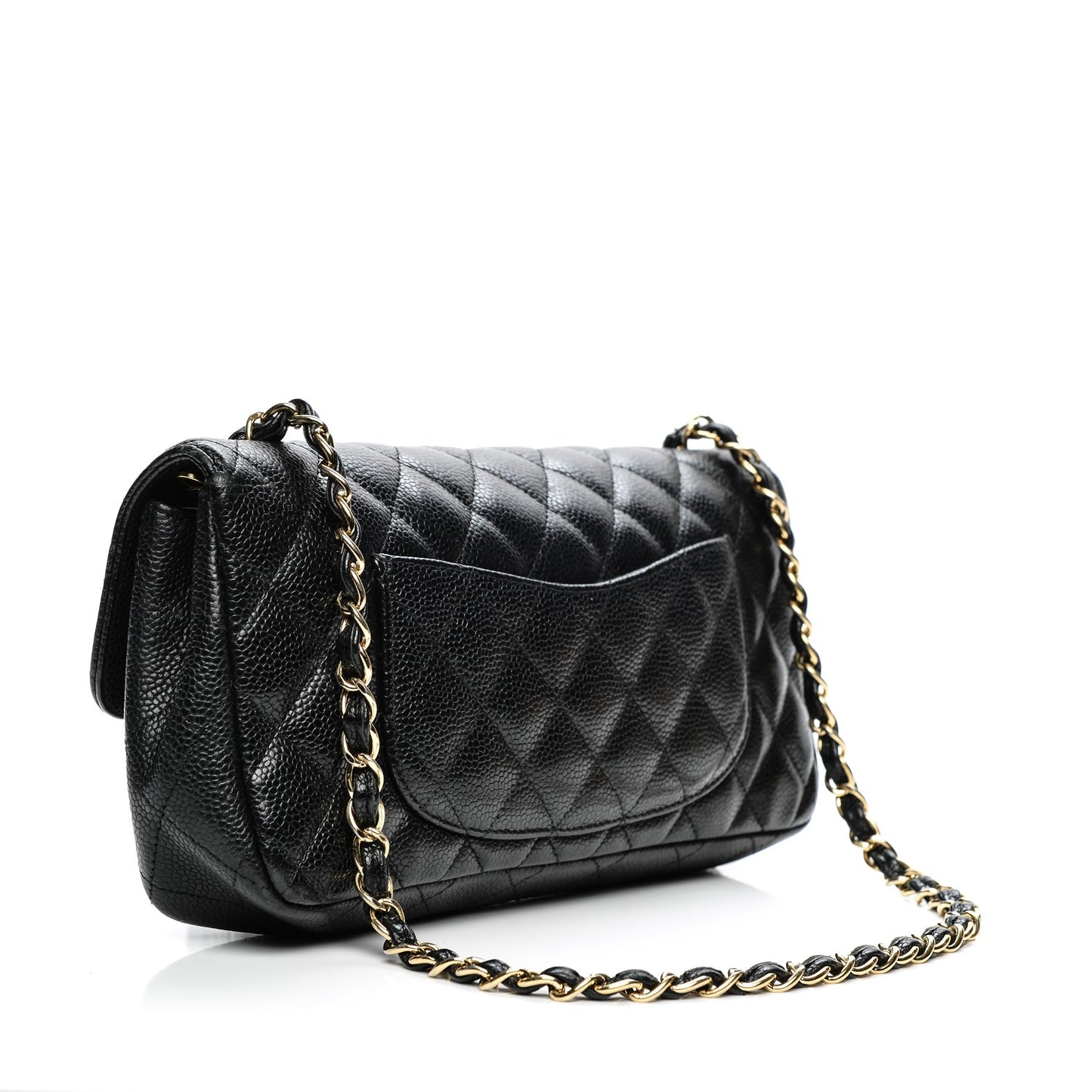 Caviar Quilted East West Flap Black