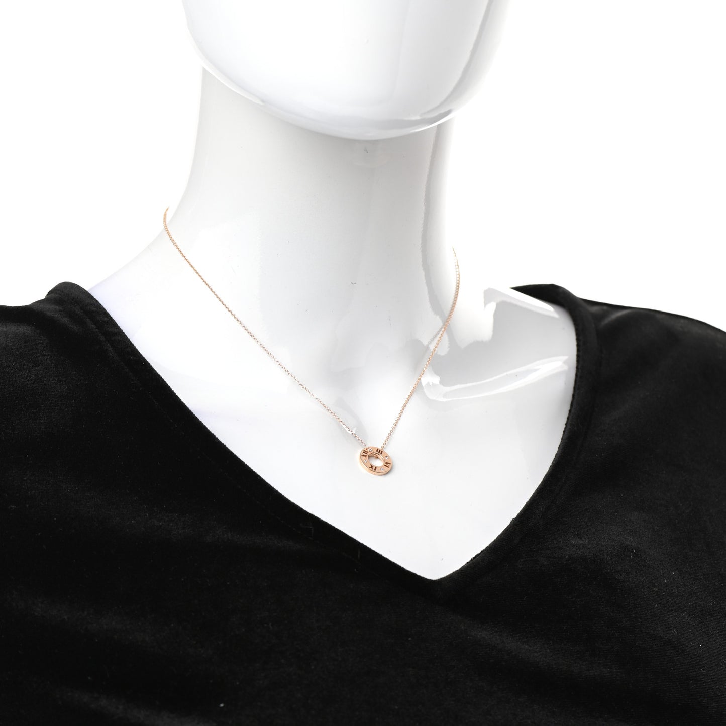 18K Rose Gold Diamond Atlas Pierced Pendant Necklace