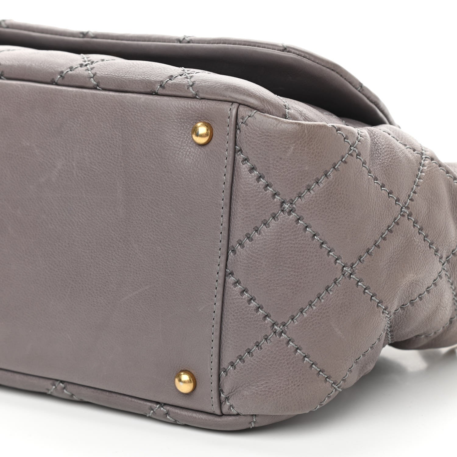 Chanel Calfskin Quilted Retro Chain Flap Grey 10 of 16