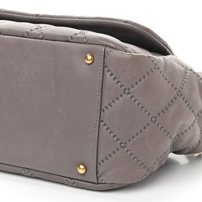 Chanel Calfskin Quilted Retro Chain Flap Grey 10 of 16
