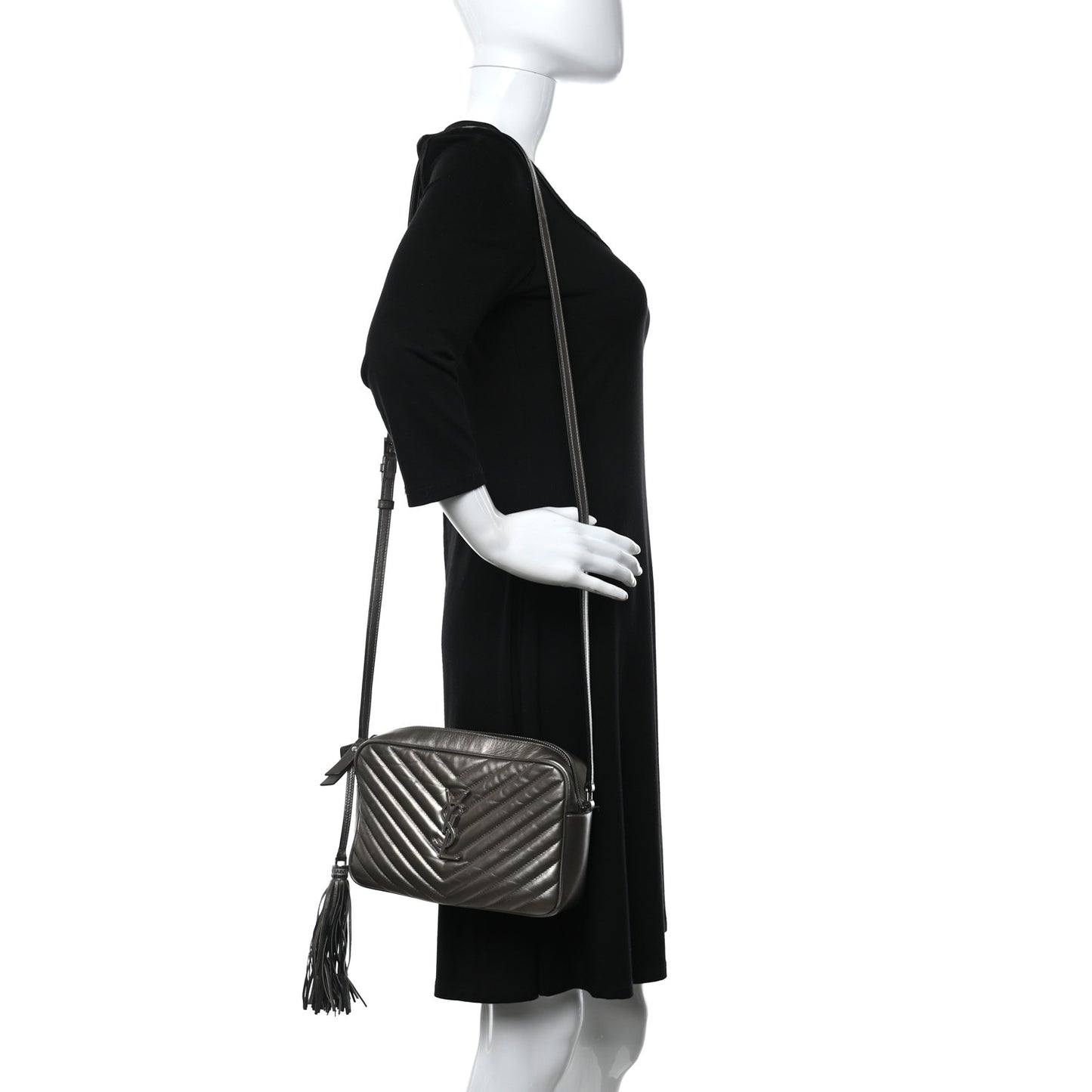 Calfskin Matelasse Monogram Lou Camera Bag Piombo