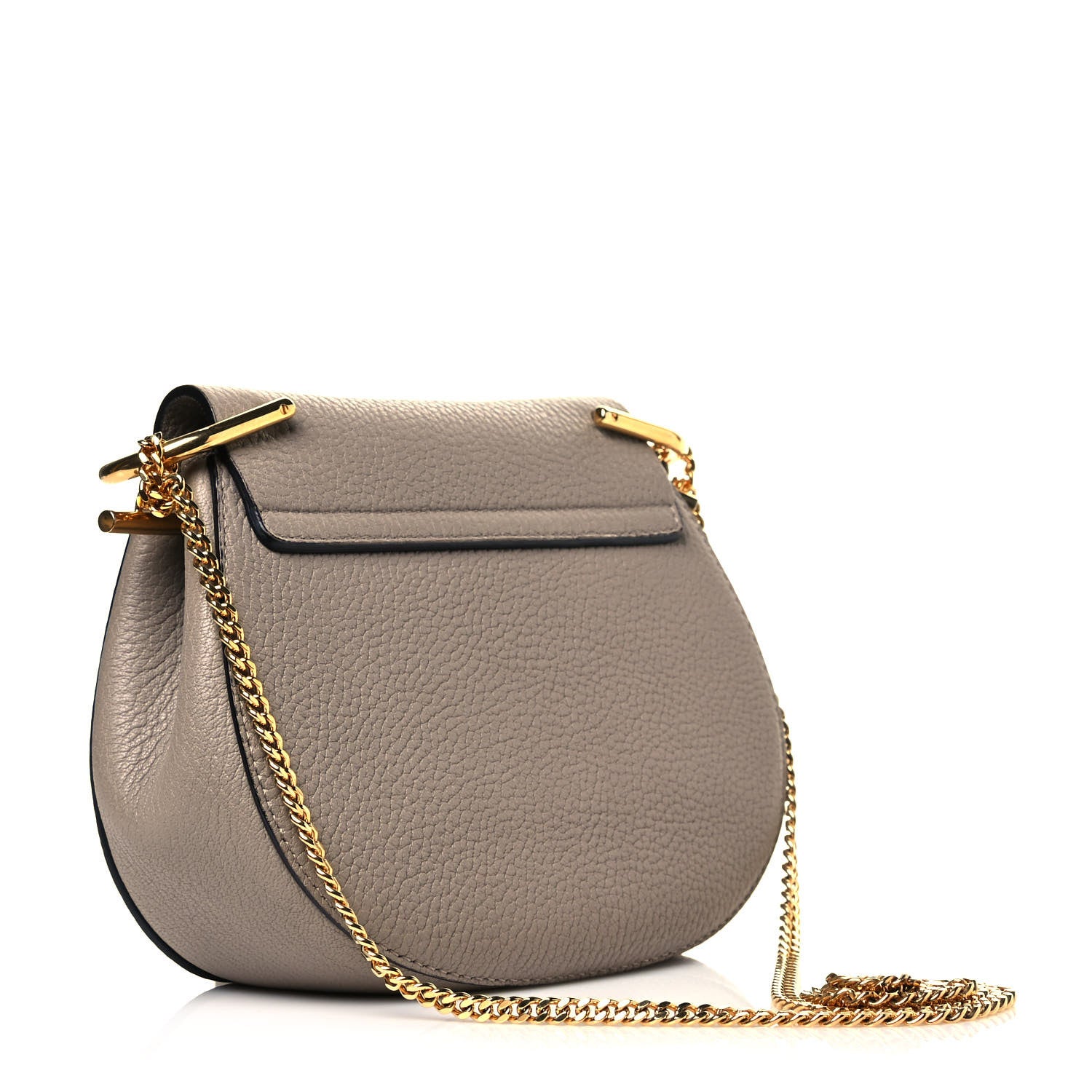 Chloe Grained Lambskin Mini Drew Shoulder Bag Motty Grey 2 of 10