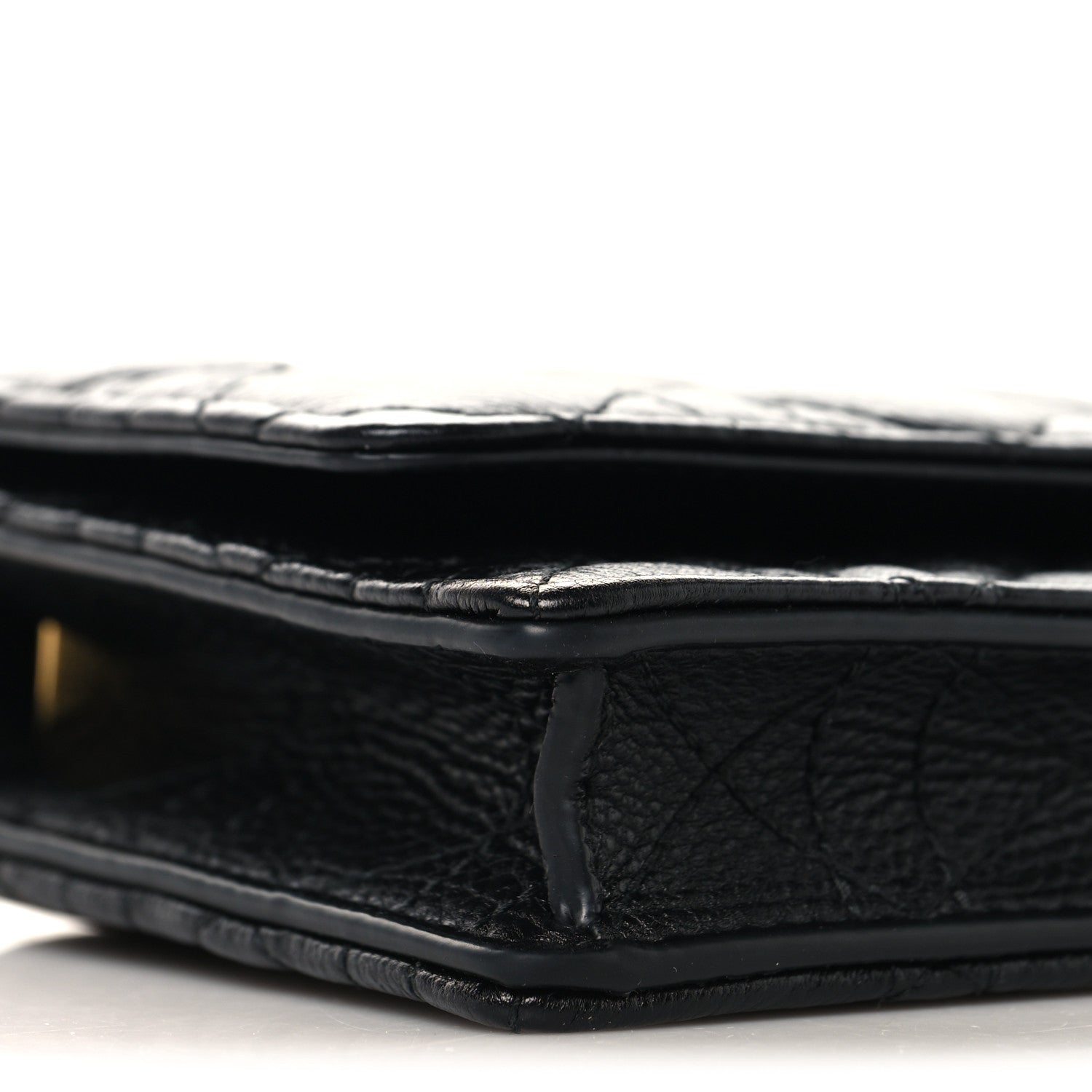 Christian Dior Supple Calfskin Cannage Caro Belt Pouch with Chain  Black 8 of 10