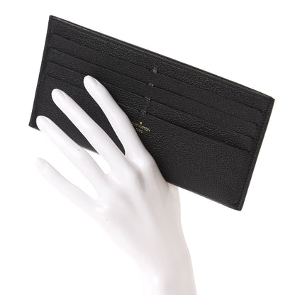 Louis Vuitton Calfskin Felicie Chain Wallet Card Holder Insert Black 2 of 6