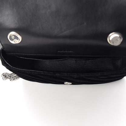 Balenciaga Velvet Logo Matelasse BB Chain Wallet Black 7 of 8