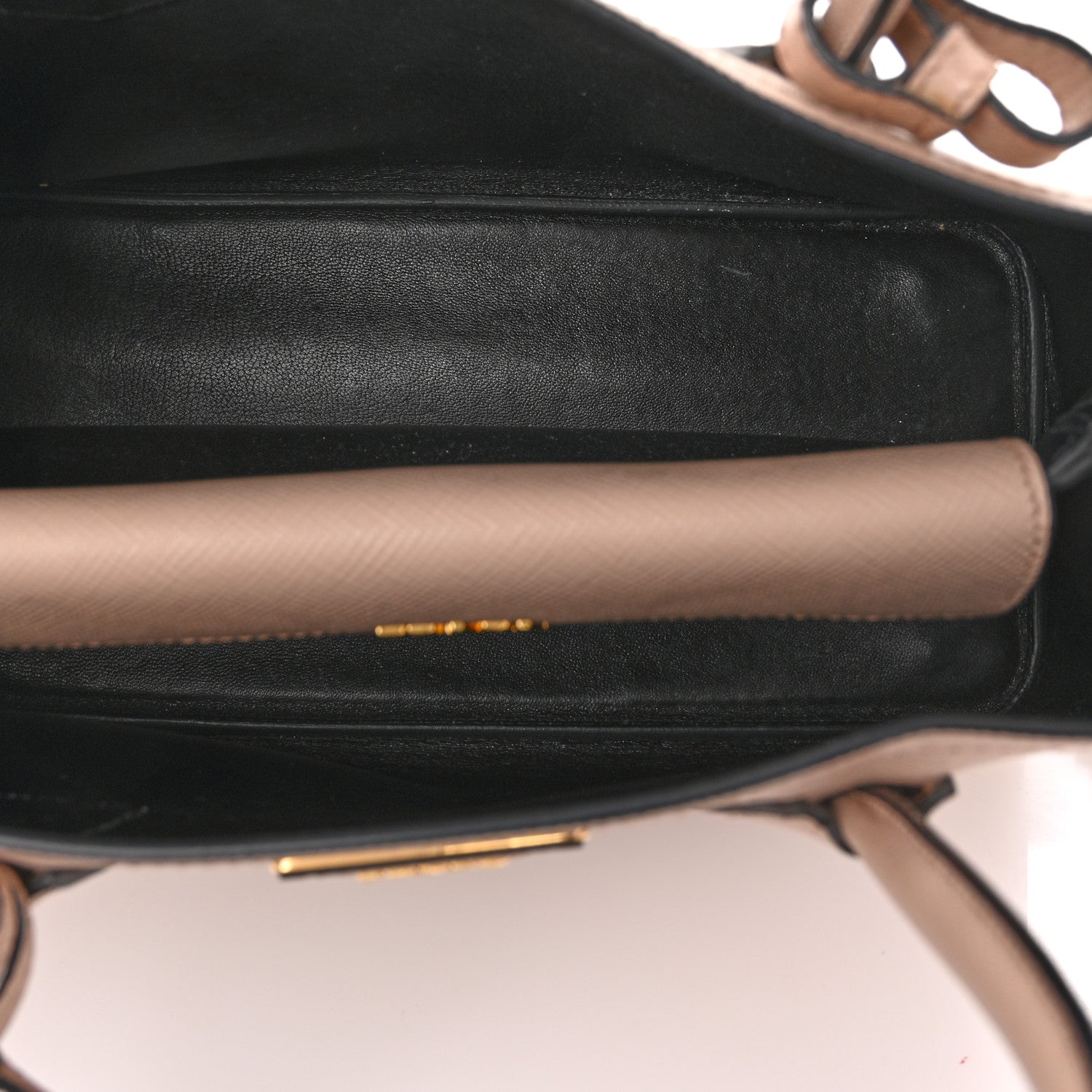 Prada Saffiano Cuir Small Double Bag Cammeo Black 5 of 11