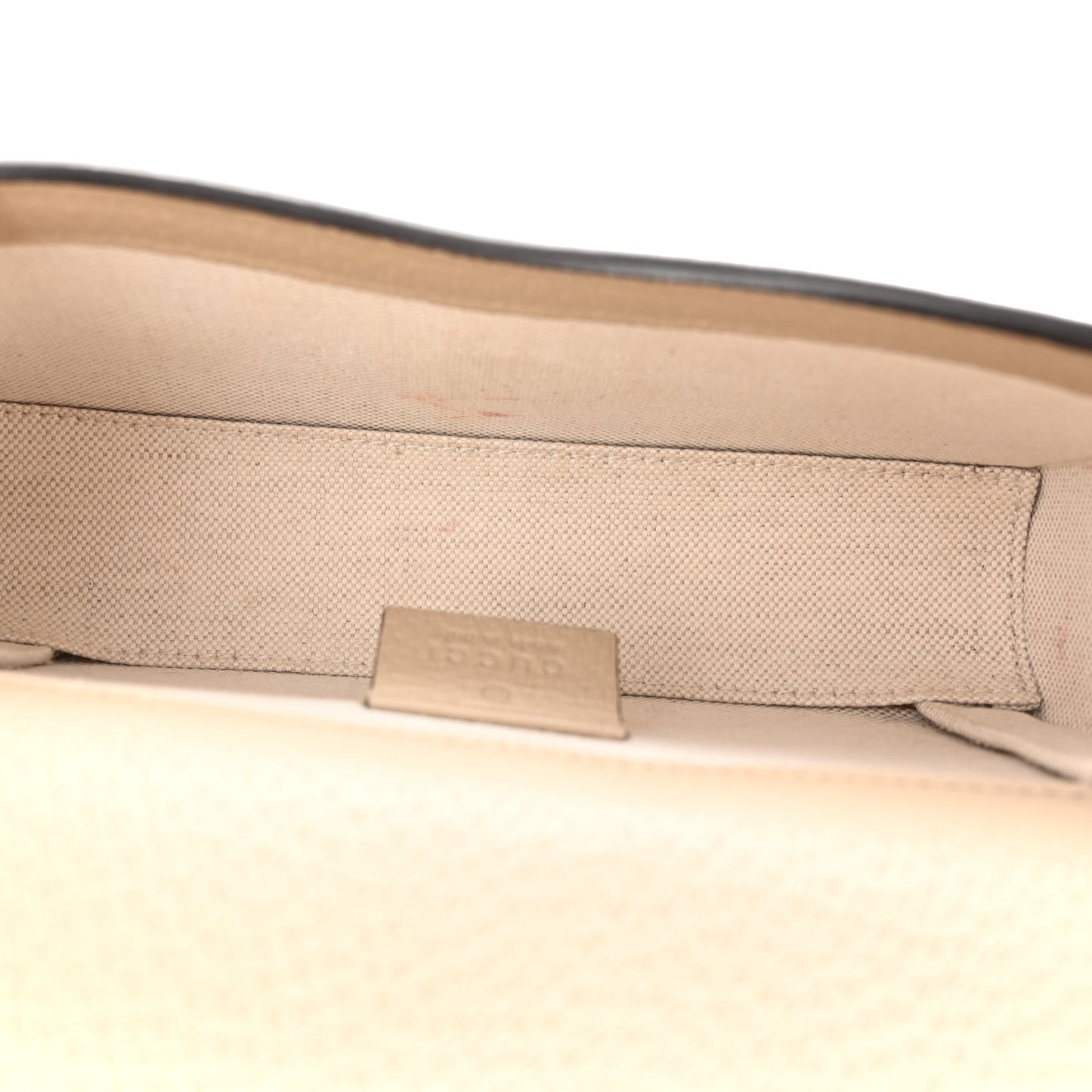 GG Supreme Monogram Textured Dollar Calfskin Mini Horsebit 1955 Shoulder Bag Beige Mystic White Oatmeal