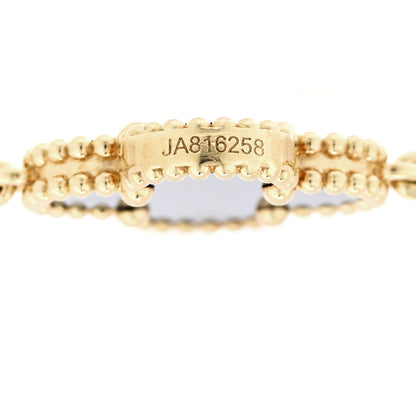 Van Cleef & Arpels 18K Yellow Gold Black Onyx 5 Motifs Vintage Alhambra Bracelet 5 of 5