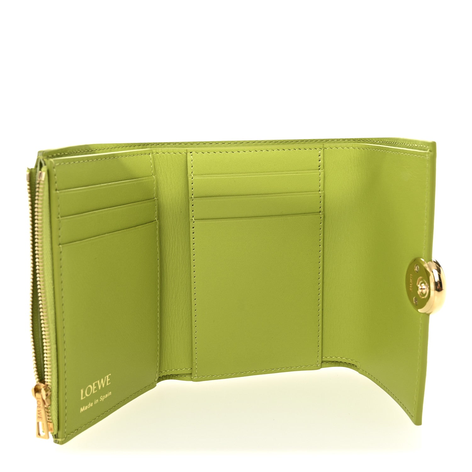 Loewe Nappa Calfskin Small Vertical Wallet Green 5 of 8