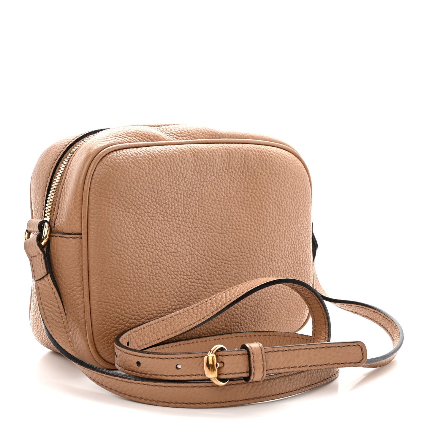 Pebbled Calfskin Small Soho Disco Bag Camelia