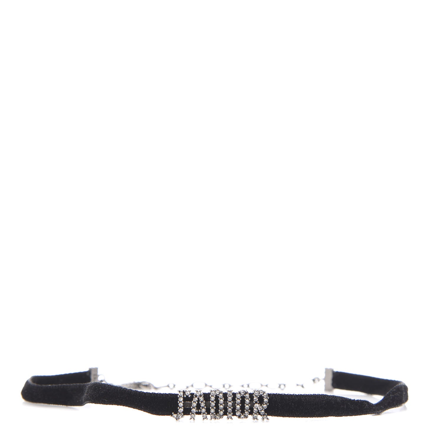 Christian Dior Velvet Crystal J’Adior Choker Necklace Black 1 of 4