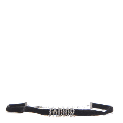 Christian Dior Velvet Crystal J’Adior Choker Necklace Black 1 of 4