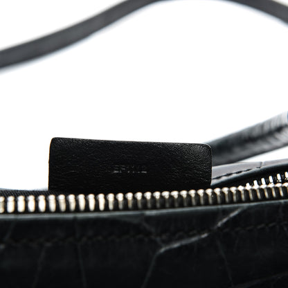 Givenchy Calfskin Crocodile Embossed Small Pandora Black 7 of 13