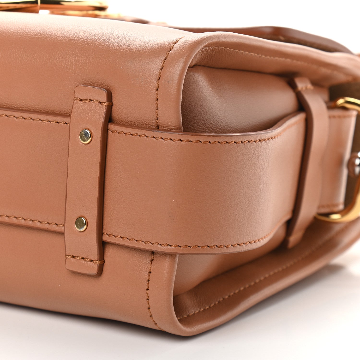 Chloe Calfskin Mini Tess Day Bag Marrone 10 of 10
