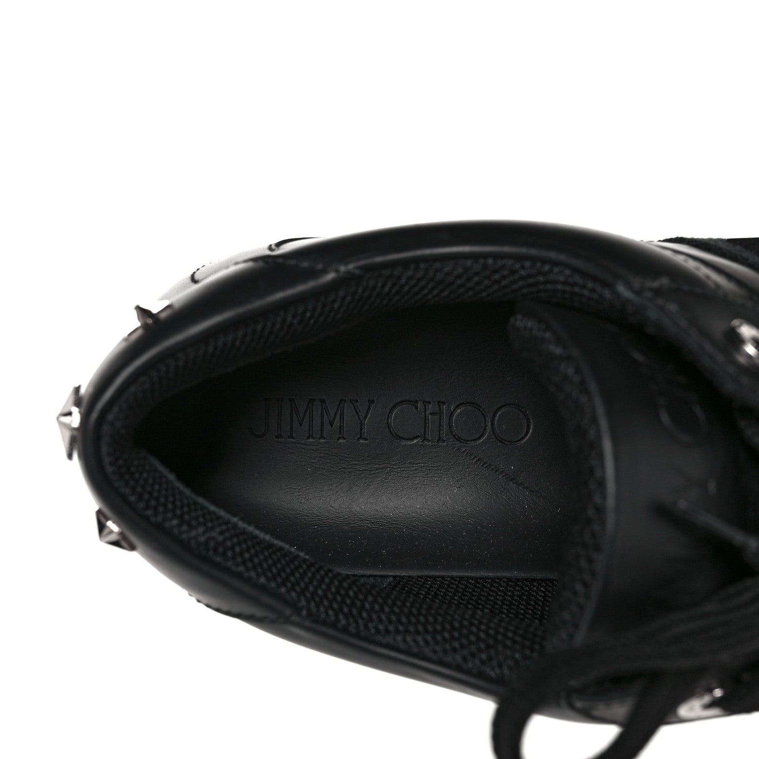 Jimmy Choo Calfskin Mens Star Stud Sneaker 44 Black 8 of 9