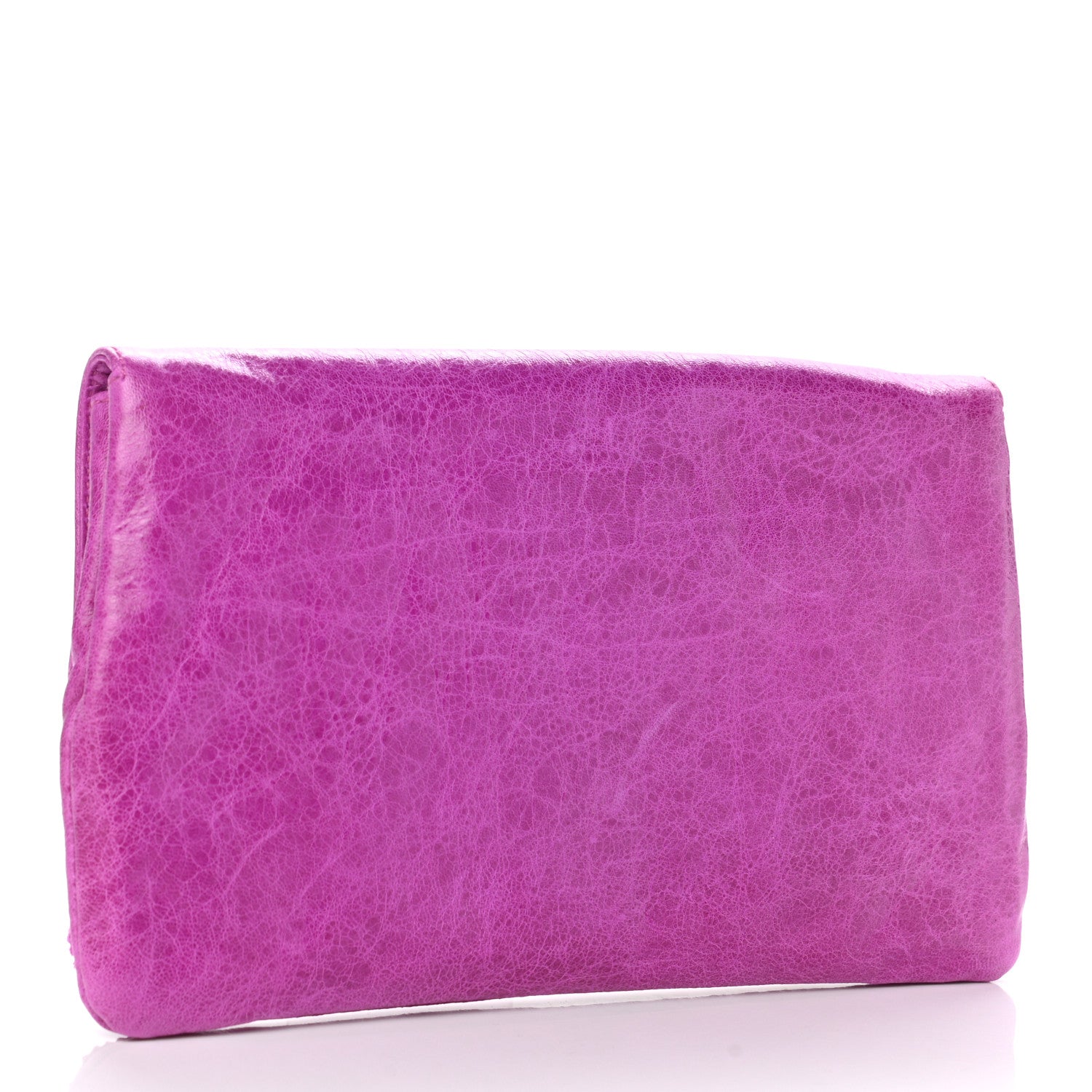 Balenciaga Agneau Giant Brogues Hardware Envelope Clutch Magenta 4 of 14
