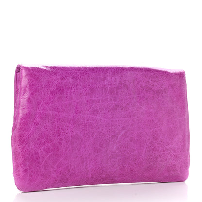 Balenciaga Agneau Giant Brogues Hardware Envelope Clutch Magenta 4 of 14