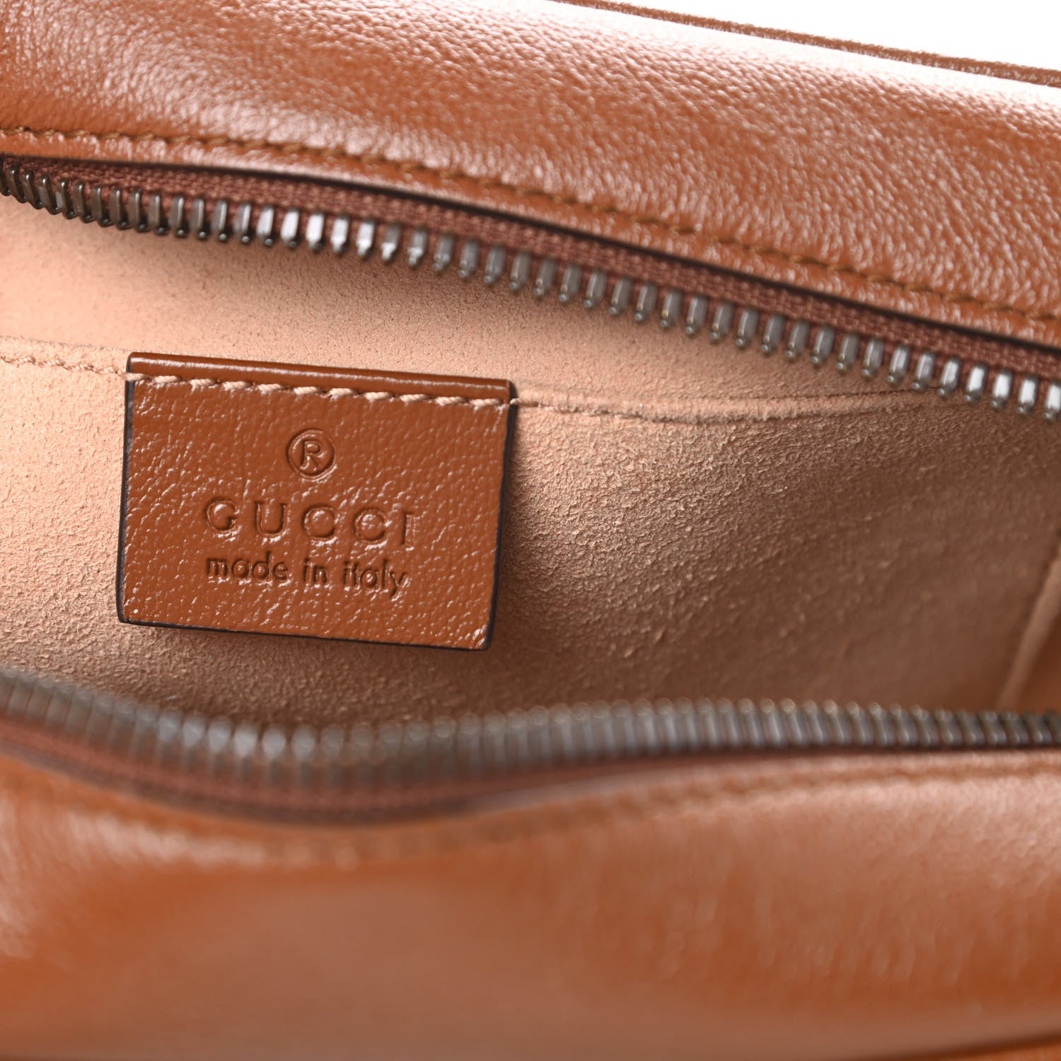 Gucci Glazed Calfskin Matelasse Diagonal Small GG Marmont Chain Shoulder Bag Cuir 6 of 12