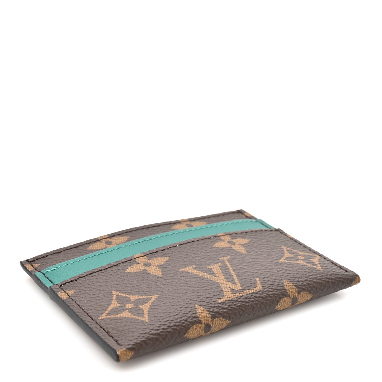 Louis Vuitton Monogram Macassar Double Card Holder Borneo Green 4 of 7