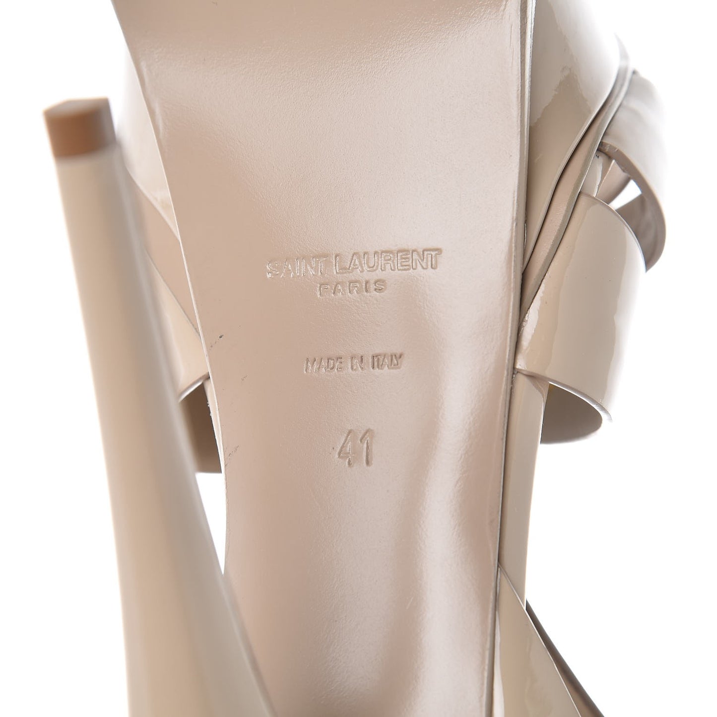 Patent Tribute 105 Platform Sandals 41 Nude Powder