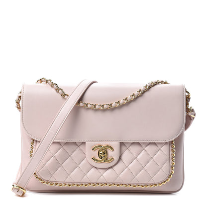 Chanel Lambskin Quilted Large CC Unchained Crossbody Light Pink 1 of 10