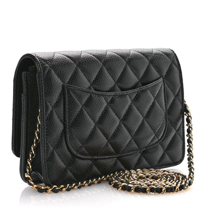 Chanel Caviar Quilted Wallet on Chain WOC Black 3 of 11