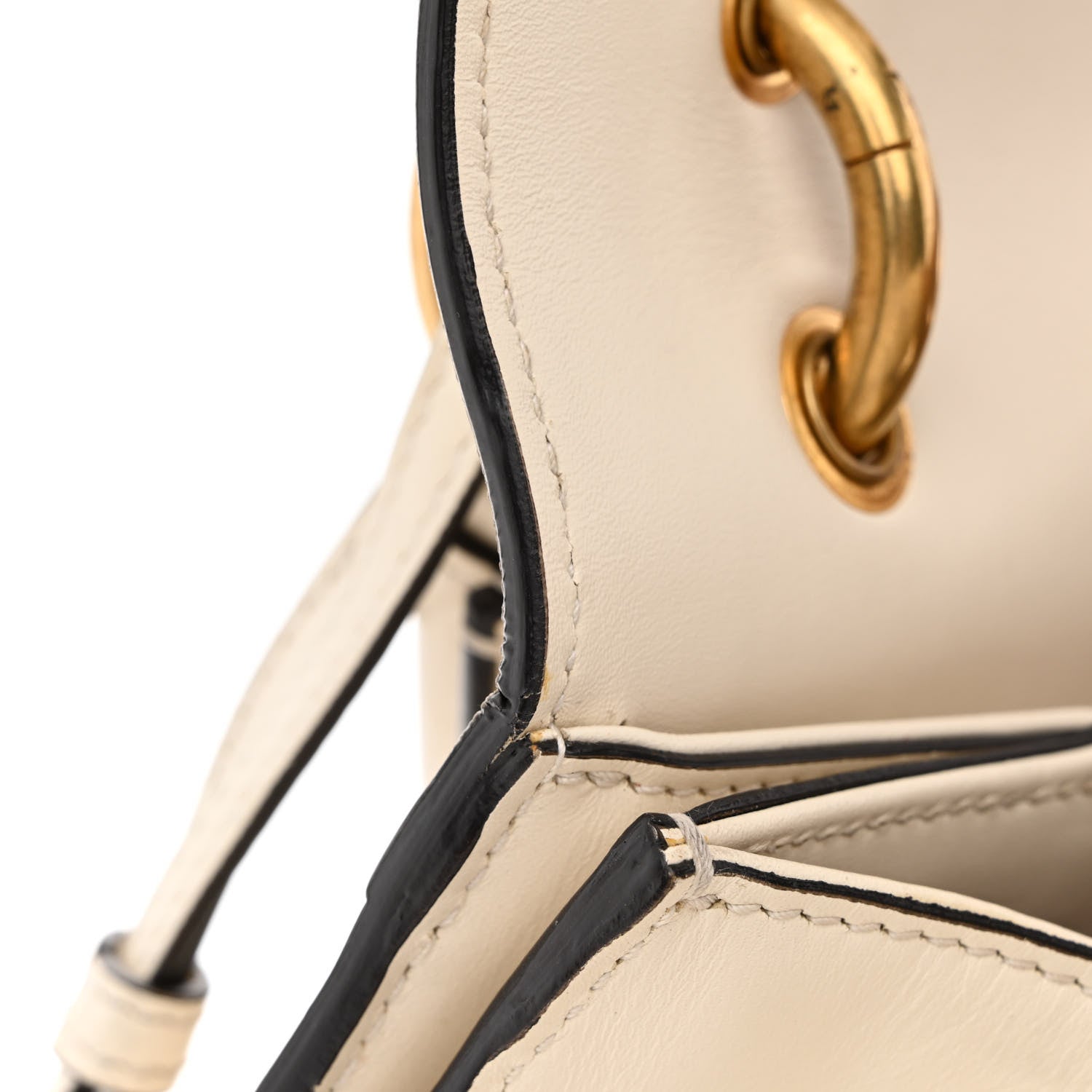 Gucci Calfskin Sylvie Web Small Queen Margaret Top Handle Bag White 17 of 18