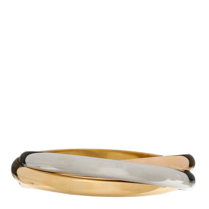 Cartier 18K Pink Yellow White Gold Trinity Bangle Bracelet 2 of 4
